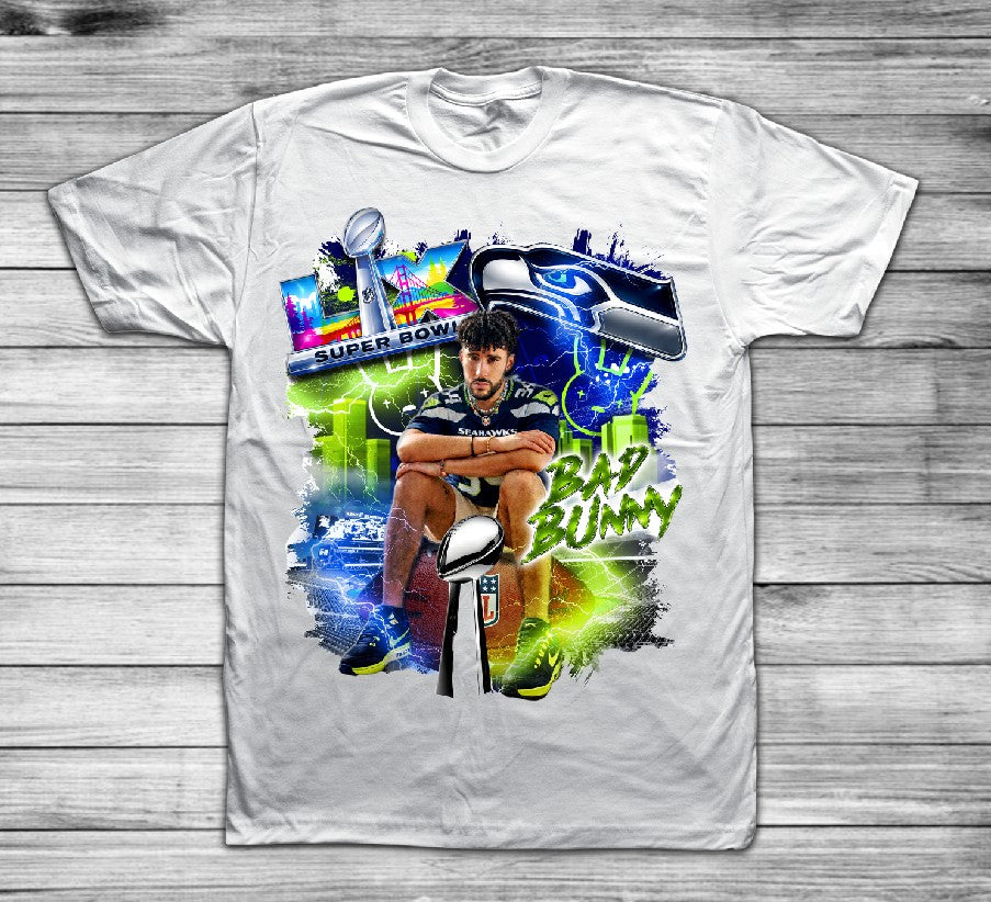 Bad Bunny Seahawks Super Bowl LX T-Shirts