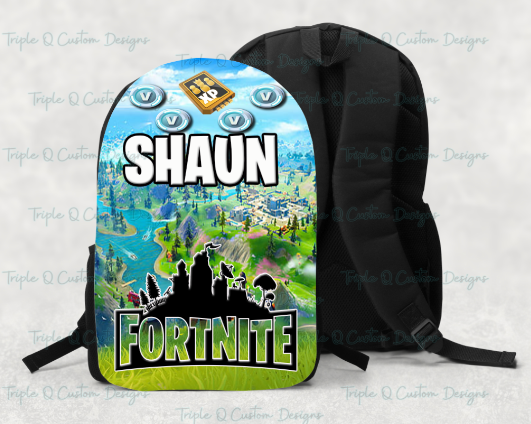 Fortnite Bookbag Personalized Large Back Pack Triple Q Custom Designs