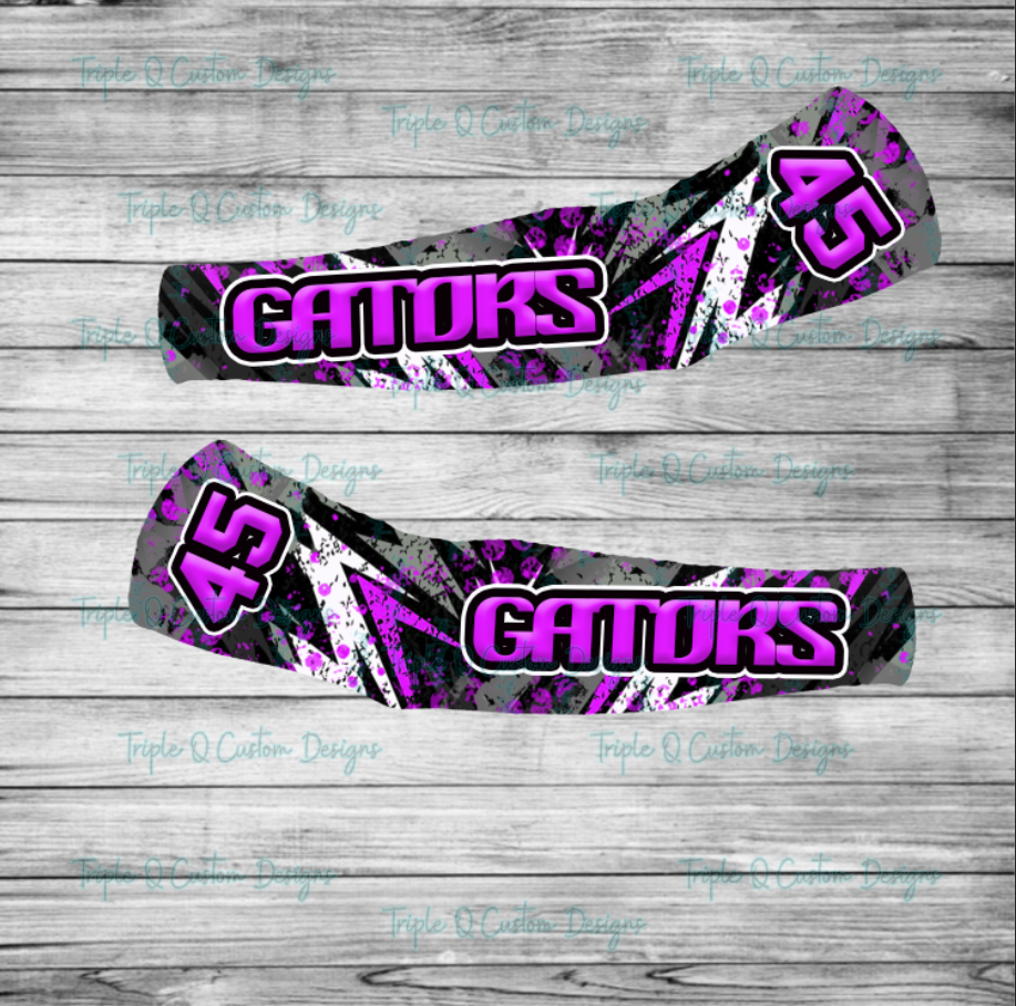 Copy of Football Arm Sleeves - Purple and Black