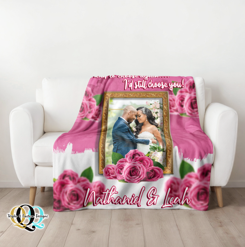 Pink discount flower blanket