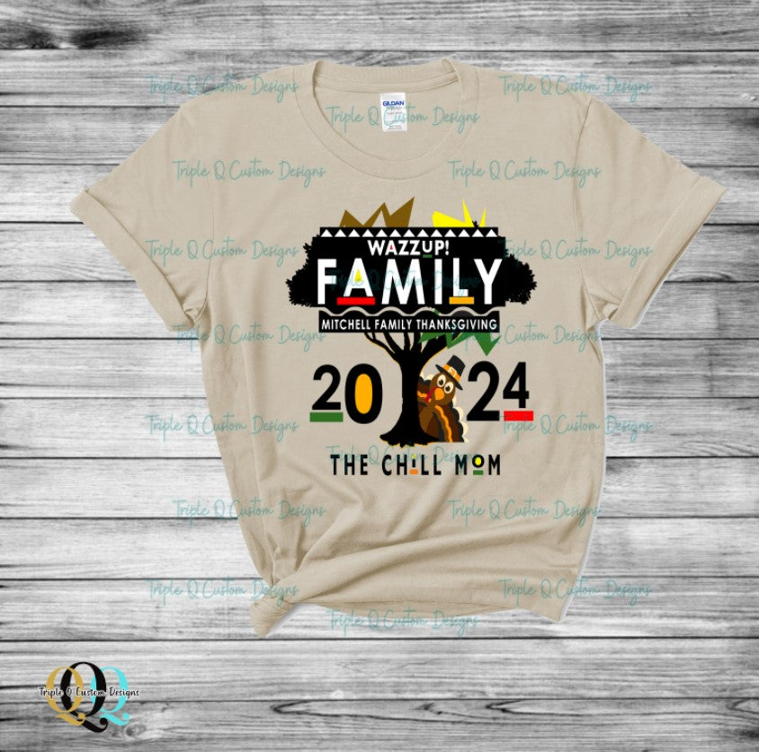 WAZZUP Family - Thanksgiving Shirt – Triple Q Custom Designs