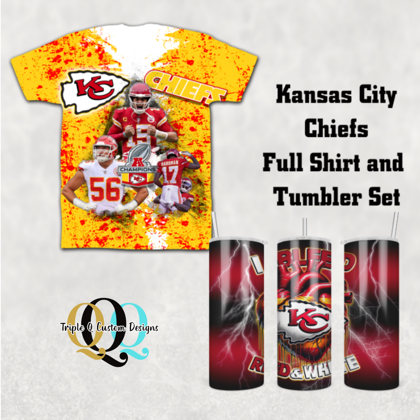 Chiefs Shirt and Tumbler Set