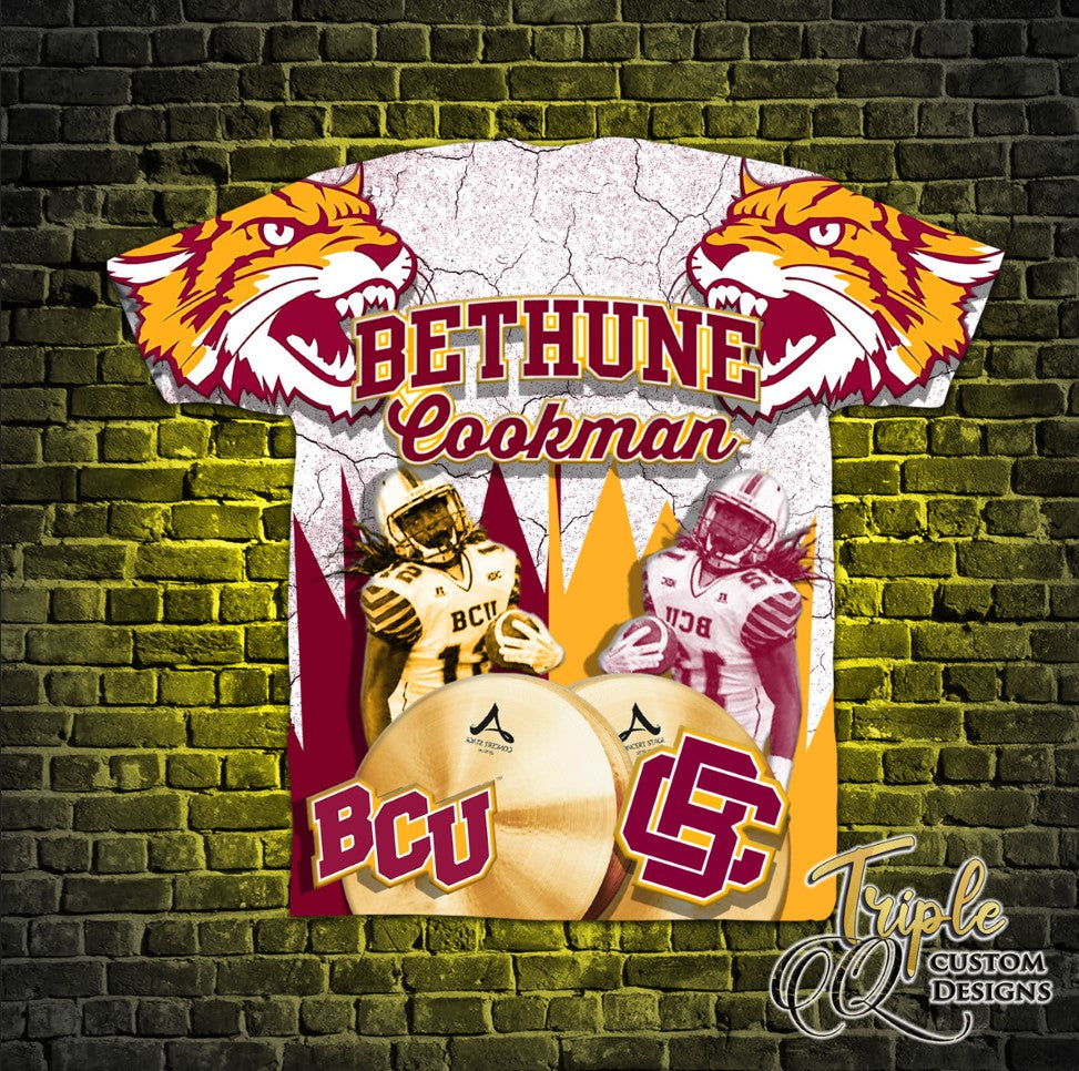 HBCU College/Football Shirt -Bethune Cookman University