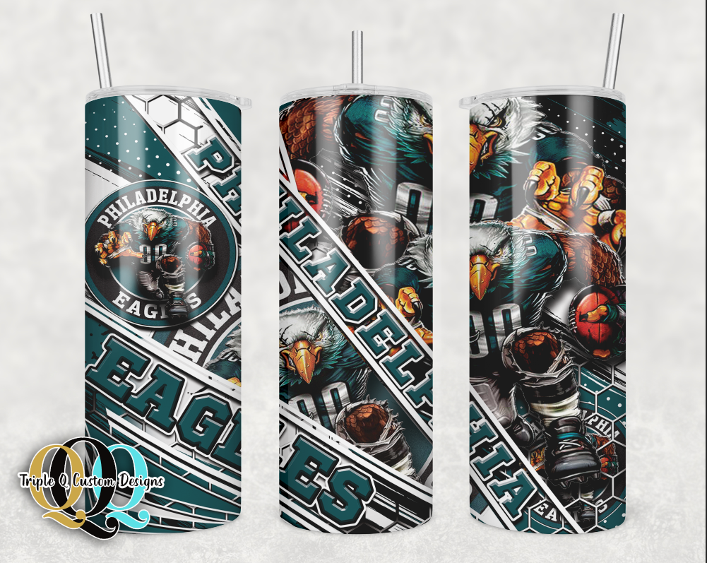 Philadelphia Eagles Tumbler – Triple Q Custom Designs