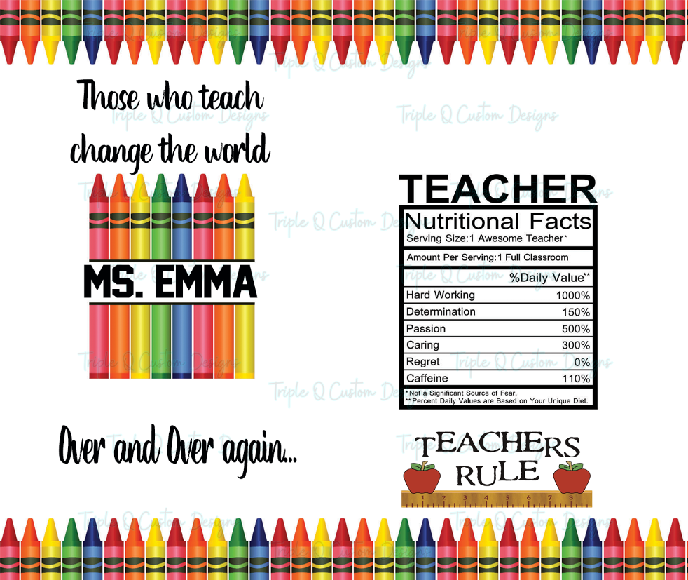 Those Who Teach, Change The World Tumbler