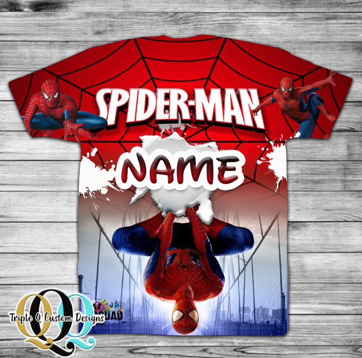 Spider Birthday Shirt Triple Q Custom Designs