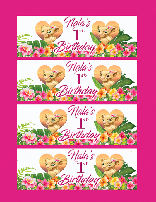 Nala Chip Bags, Lion King Birthday Decor, Nala Party Ideas, Lion King Custom Chip Bags