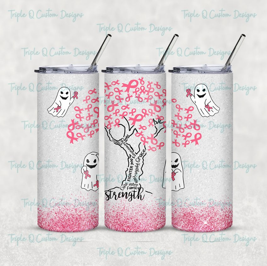 Goblin Breast Cancer Tumbler / Sublimation Print / 20oz Tumbler