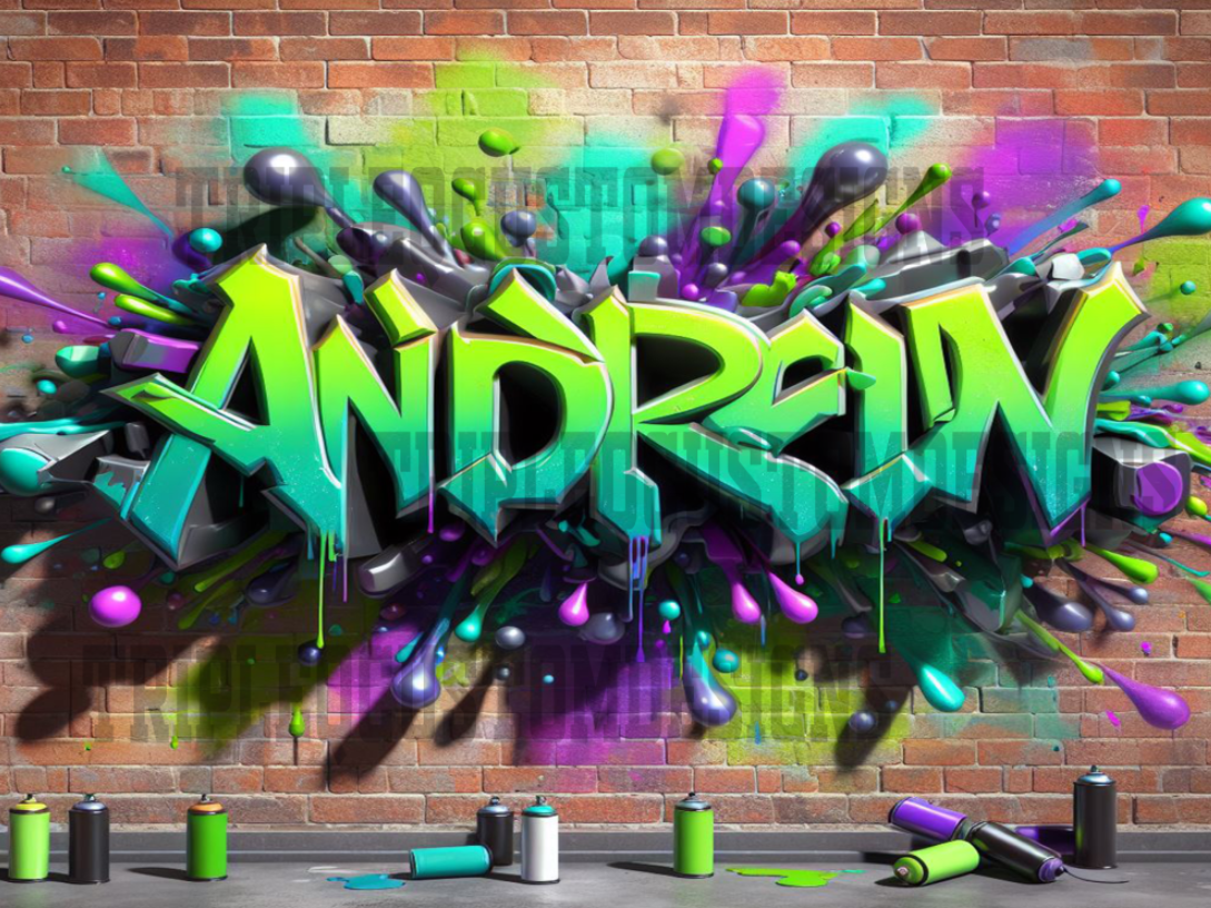 Custom Graffiti Canvas with Names