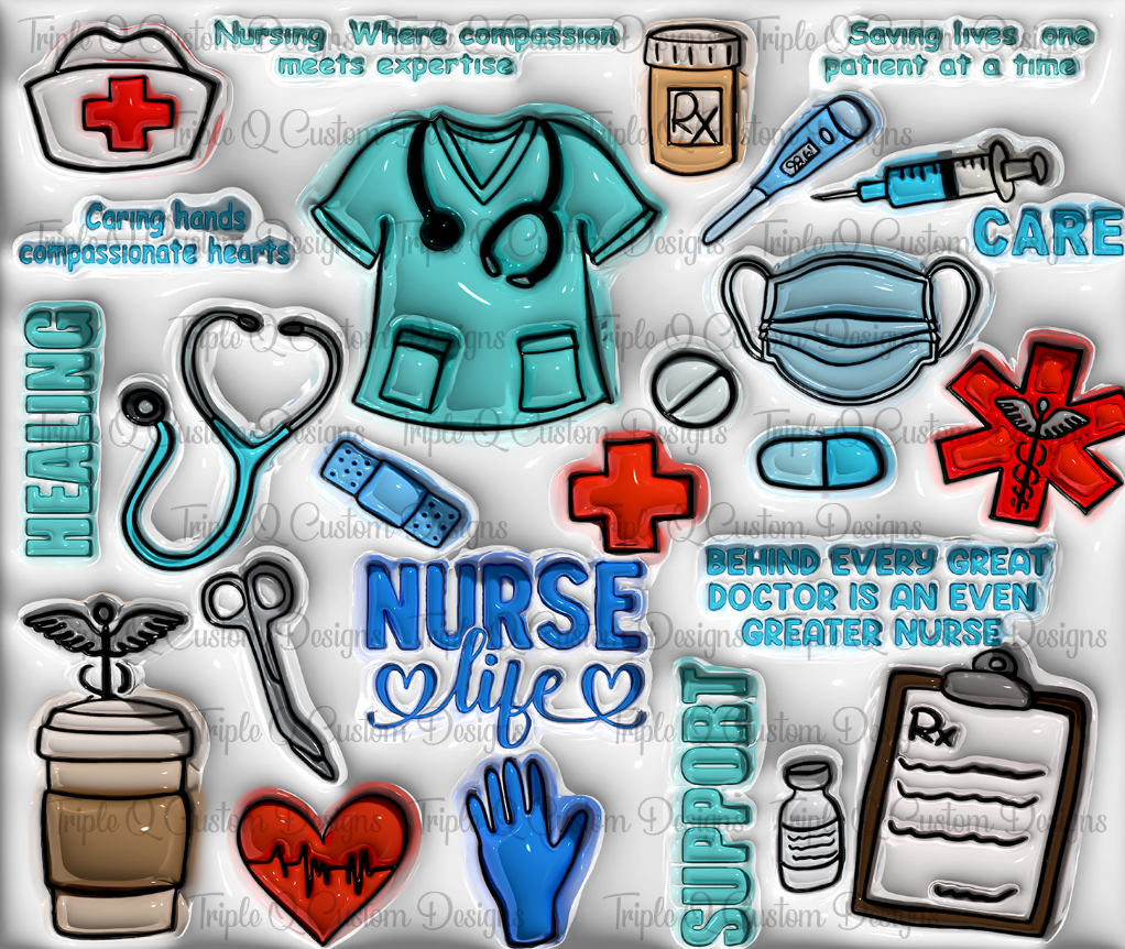 3d Nurse Life Tumbler