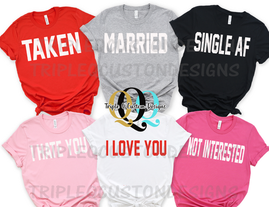 Valentine's Day Statement Shirts