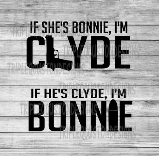 Bonnie and Clyde Sublimation Transfer