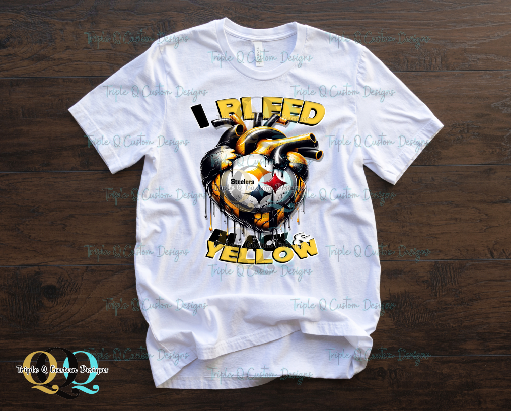 I Bleed Black and Yellow - Steelers Shirt