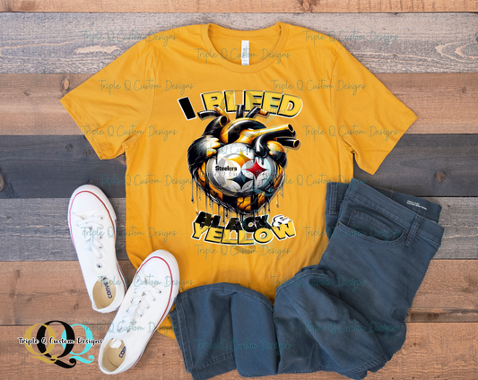 I Bleed Black and Yellow - Steelers Shirt