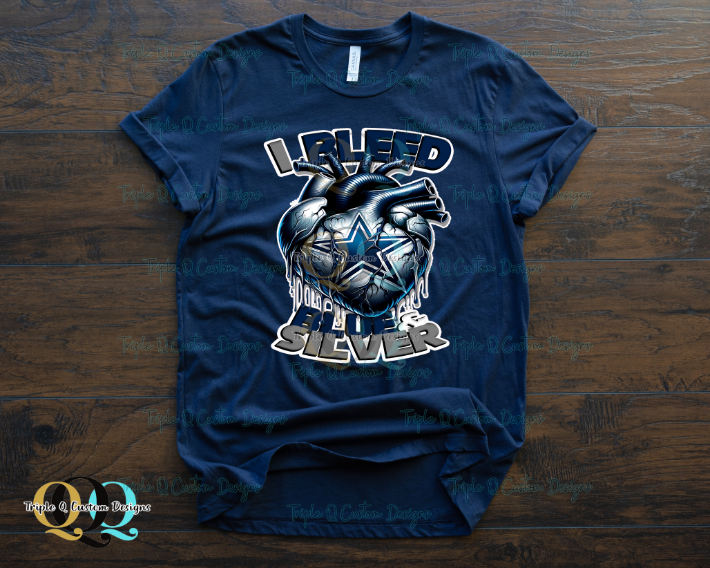 I Bleed Blue and Silver - Cowboys Shirt