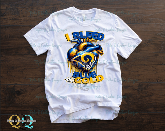 I Bleed Blue and Gold - Rams Shirt