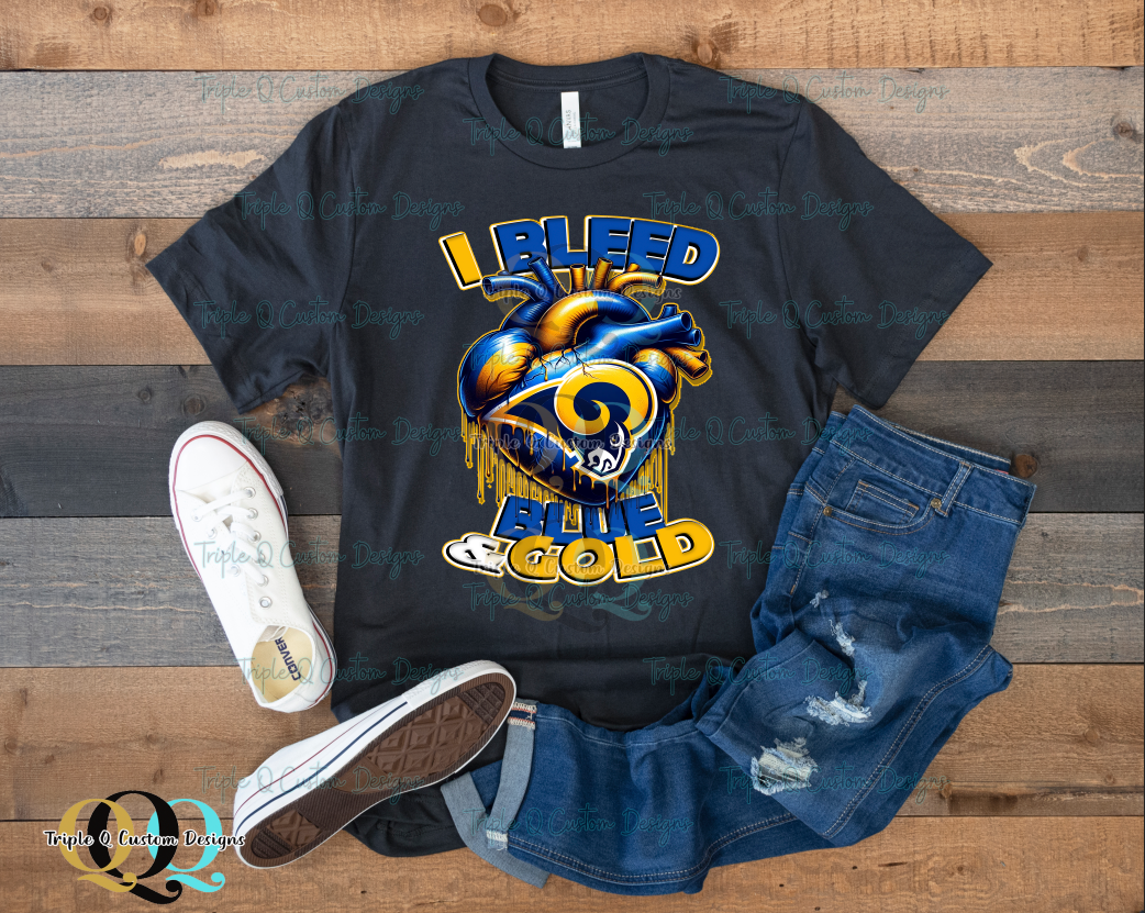 I Bleed Blue and Gold - Rams Shirt