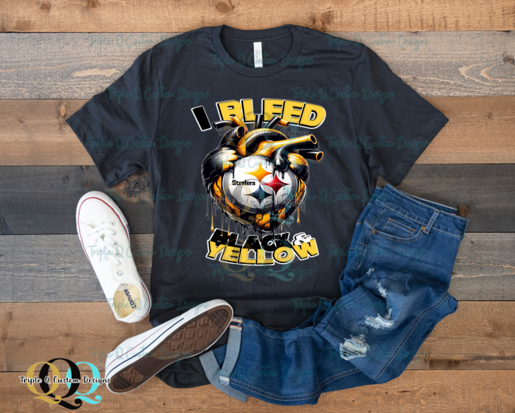 I Bleed Black and Yellow - Steelers Shirt