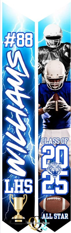 Blue Sports Grad Stole