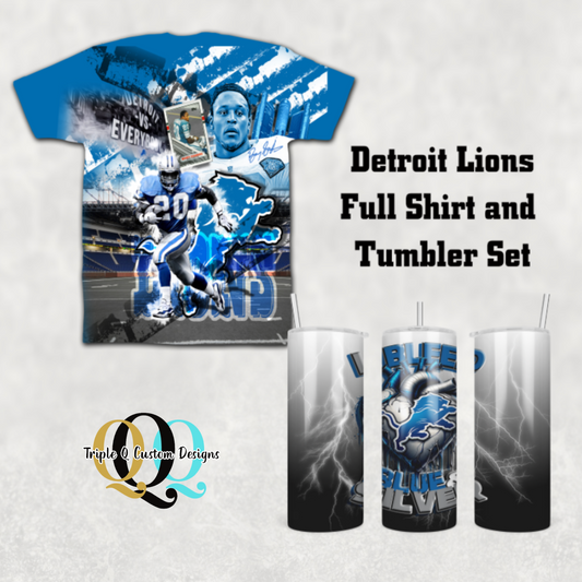 Lions Shirt and Tumbler Set