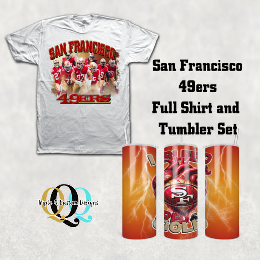 49ers Shirt and Tumbler Set