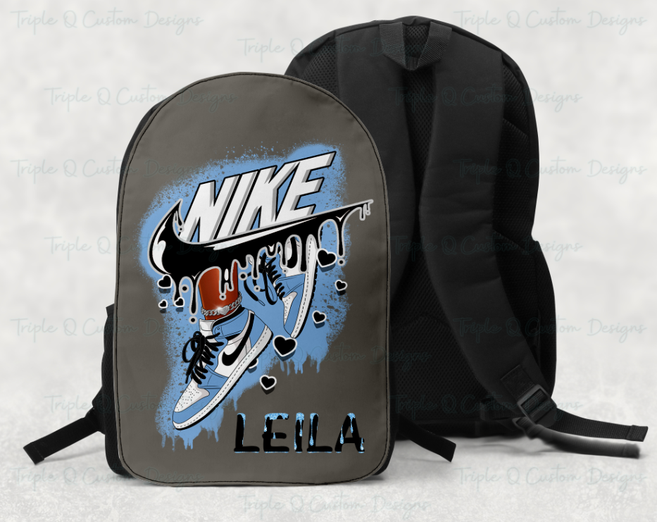 nike backpack personalized Nike Drip Bookbag / Personalized Large Back Pack – Triple Q Custom Designs