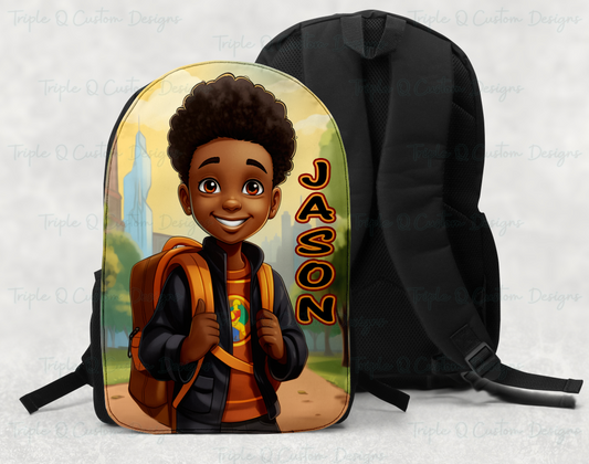 School Boy Bookbag / Personalized Large Back Pack