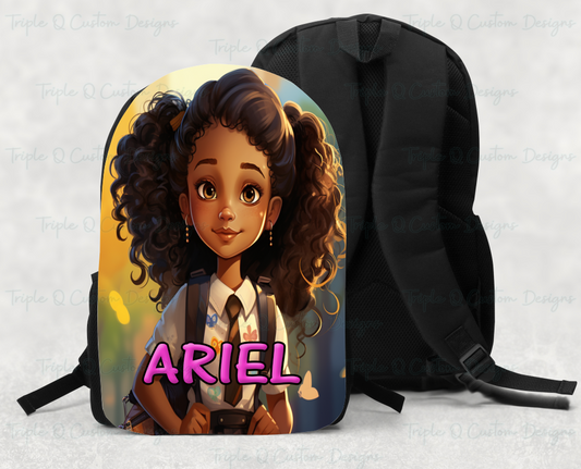 School Girl Bookbag / Personalized Large Back Pack