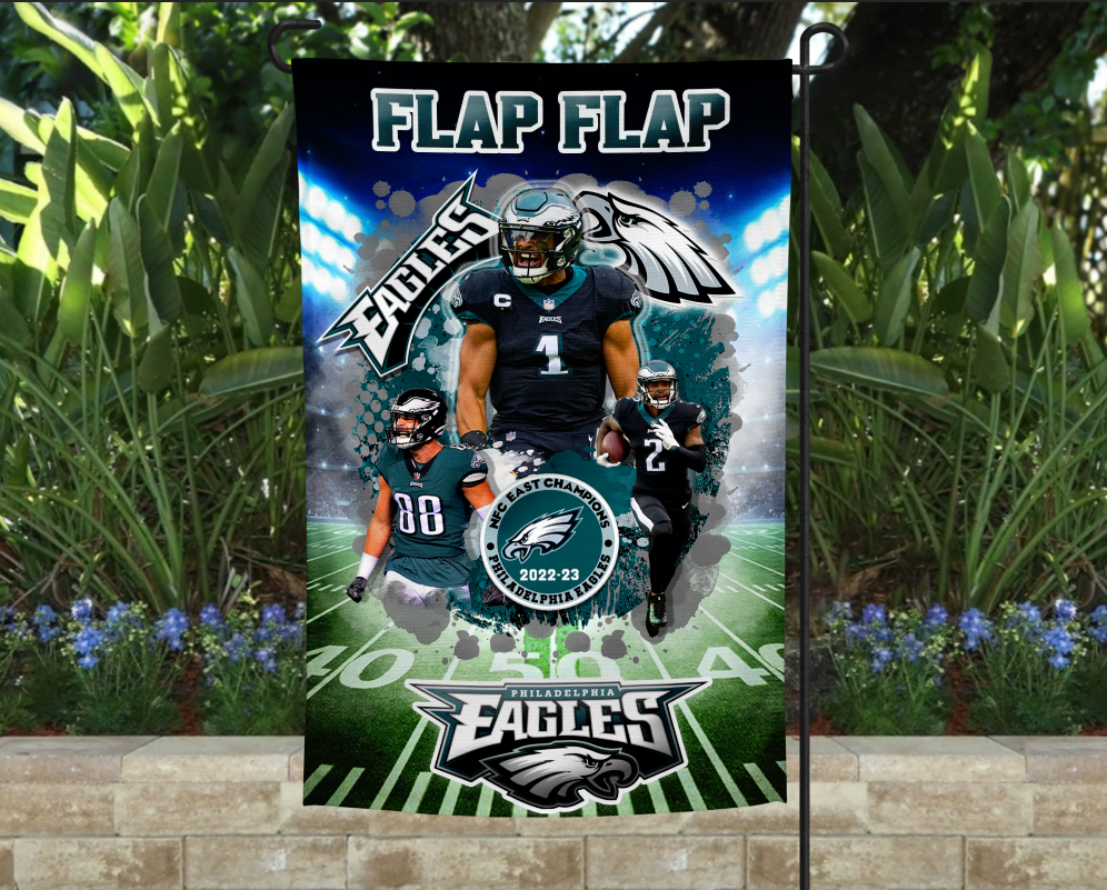 Super Bowl 57 Garden Flag - Eagles and Chiefs