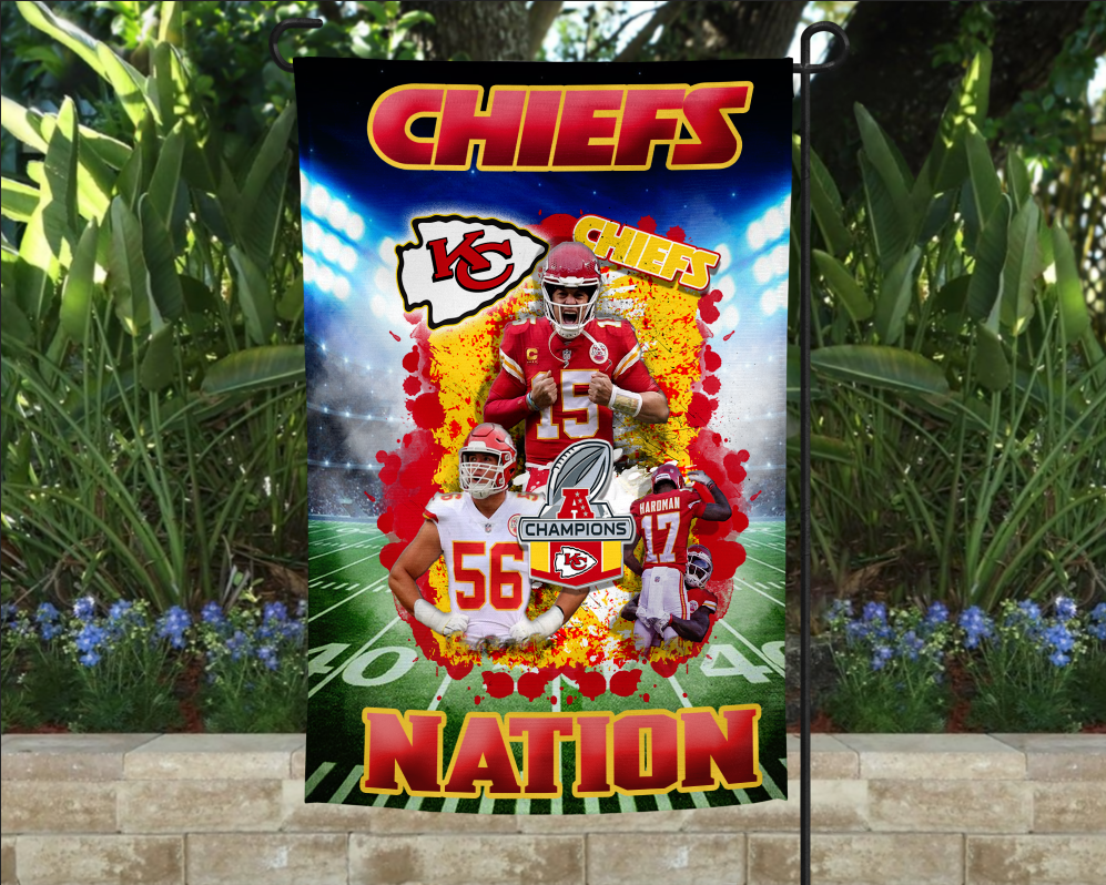 Super Bowl 57 Garden Flag - Eagles and Chiefs