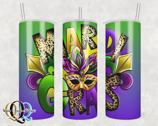 Mardi Gras Tumbler