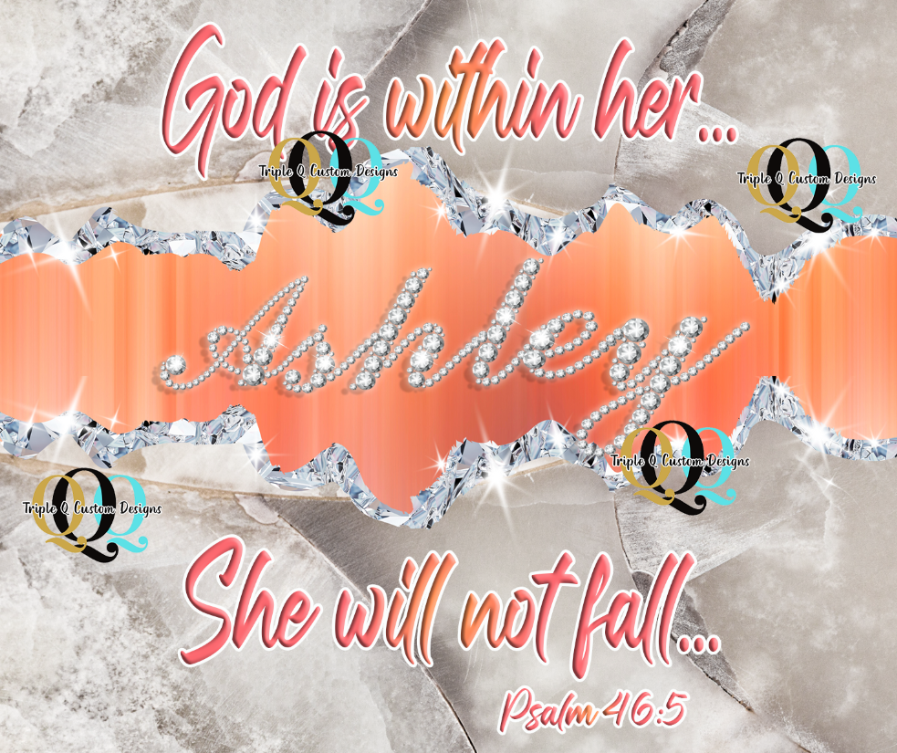 God Is Within Her - Custom Name Tumbler