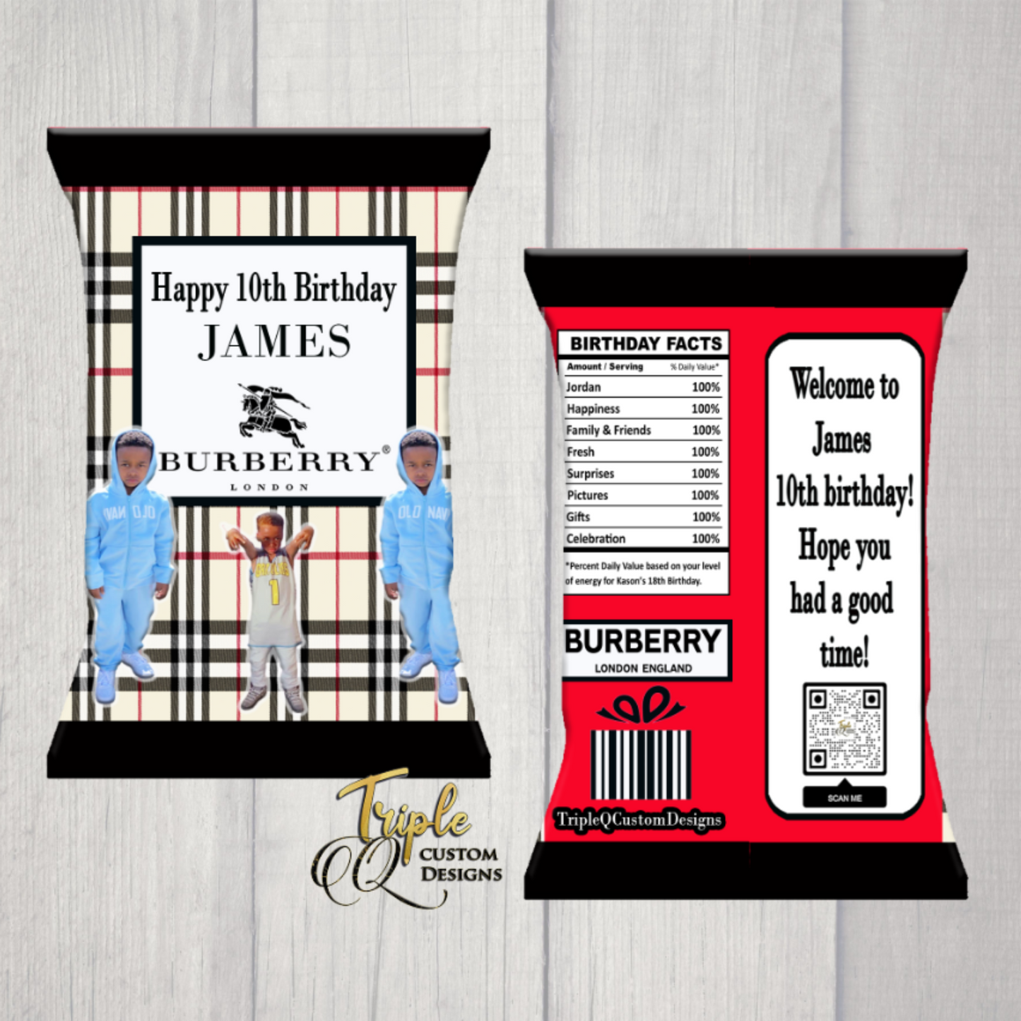 Plaid Chip Bags | Red and Black Chip Bags