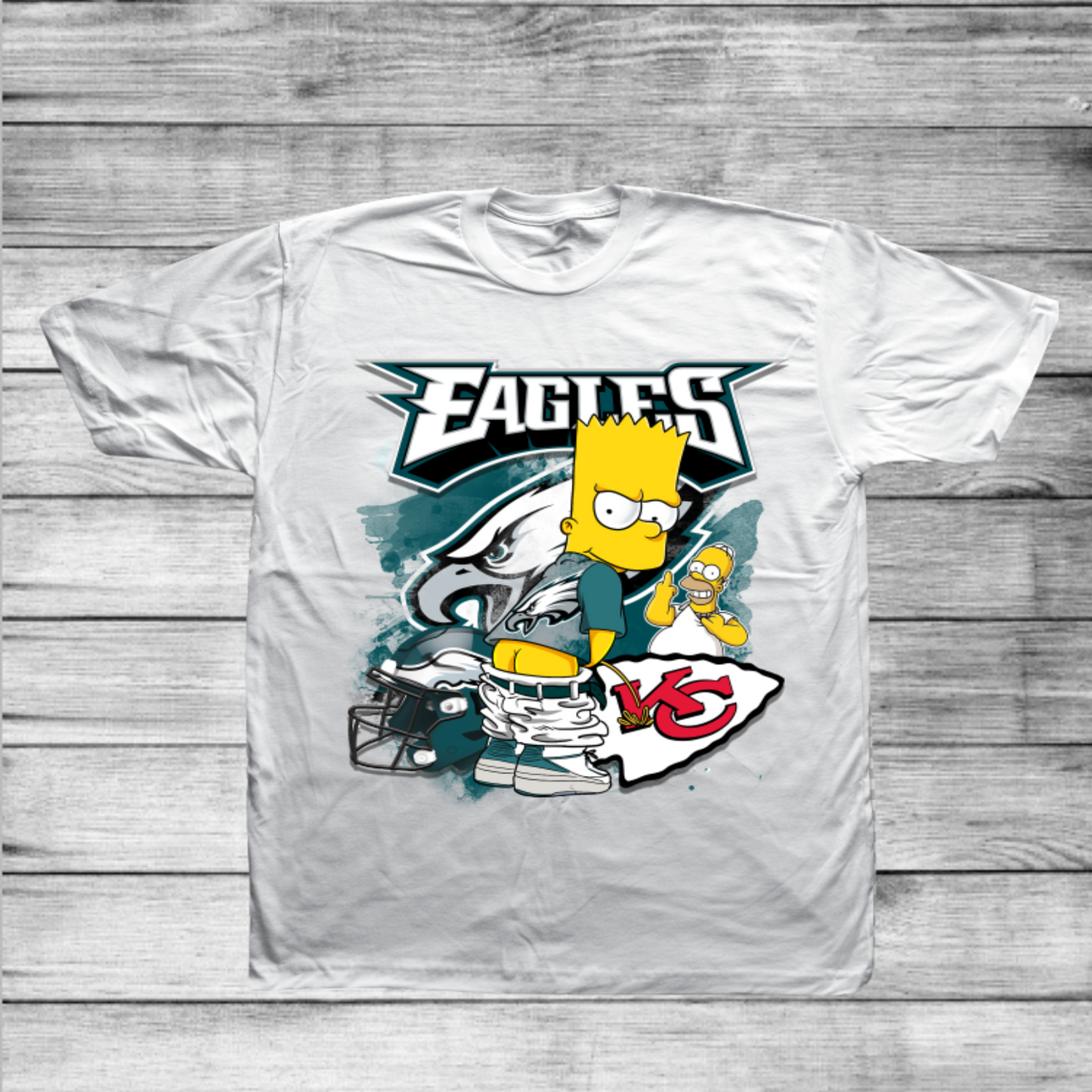 Eagles Bart Simpson Football Shirt