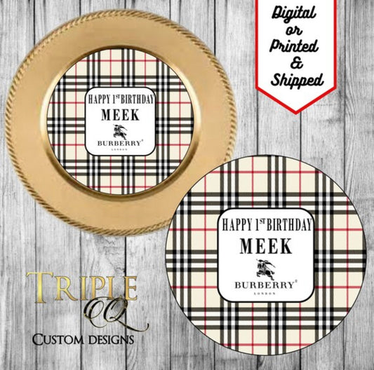 Plaid Charger Plate Inserts | Red and Black Charger Plate Inserts